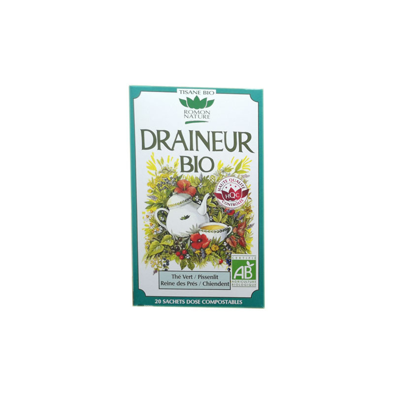 TISANE DRAINEUR BIO 20 sachets ROMON NATURE