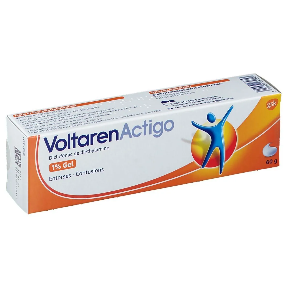 VoltarenActigo 1% Gel Entorses - Contusions