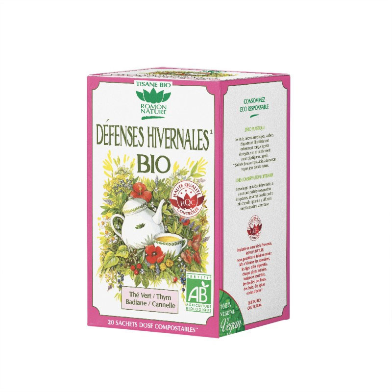TISANE DEFENSES HIVERNALES BIO 20 sachets ROMON NATURE