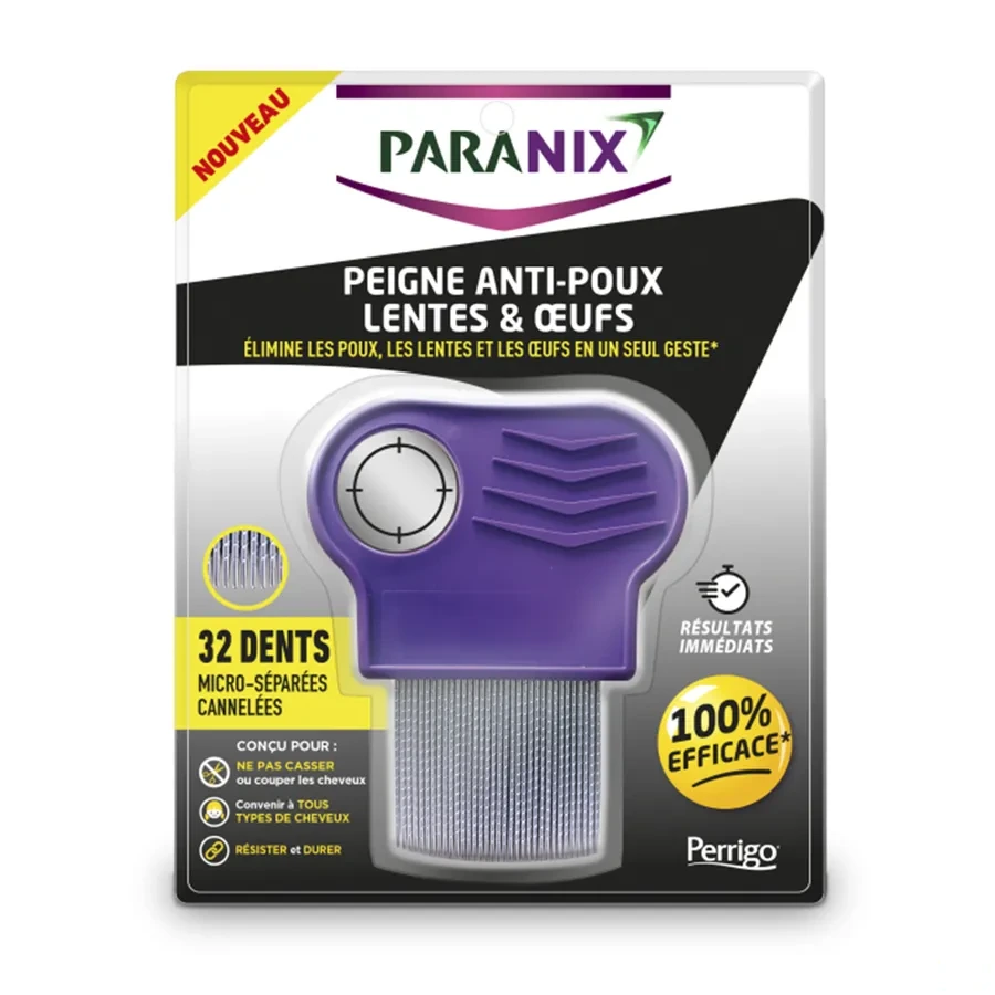 Paranix Peigne Métallique Anti-poux Lentes et Oeufs