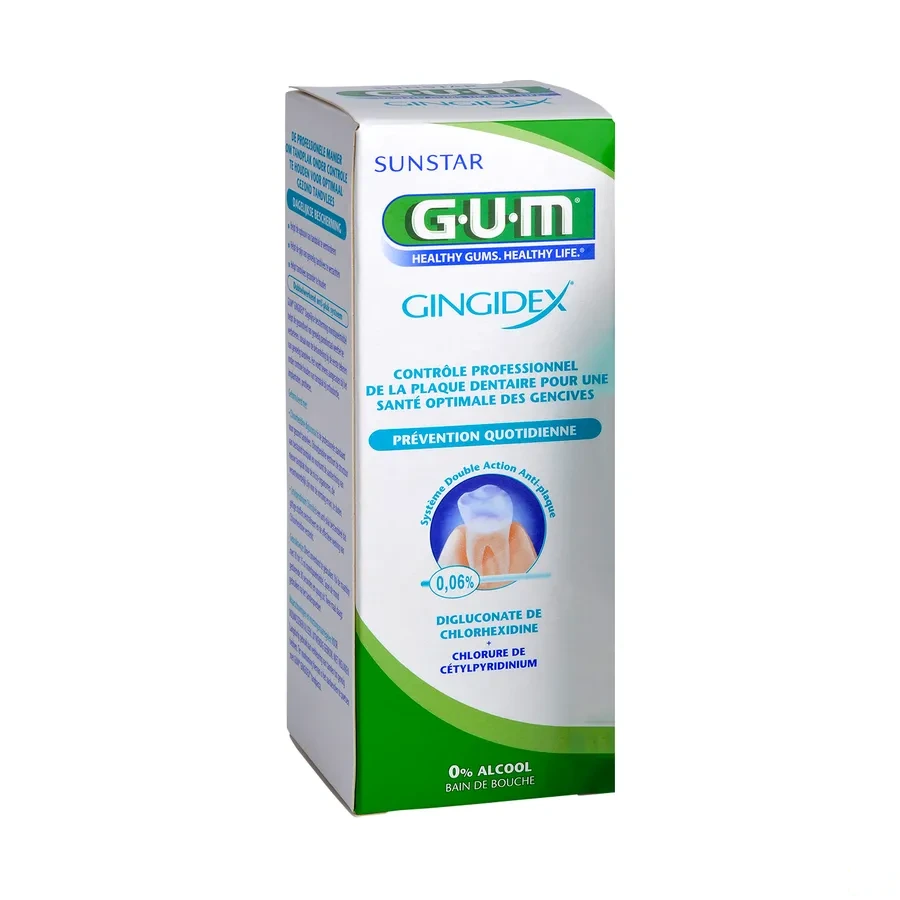 Gum Gingidex Bain de bouche 0,06 % Prévention Quotidienne