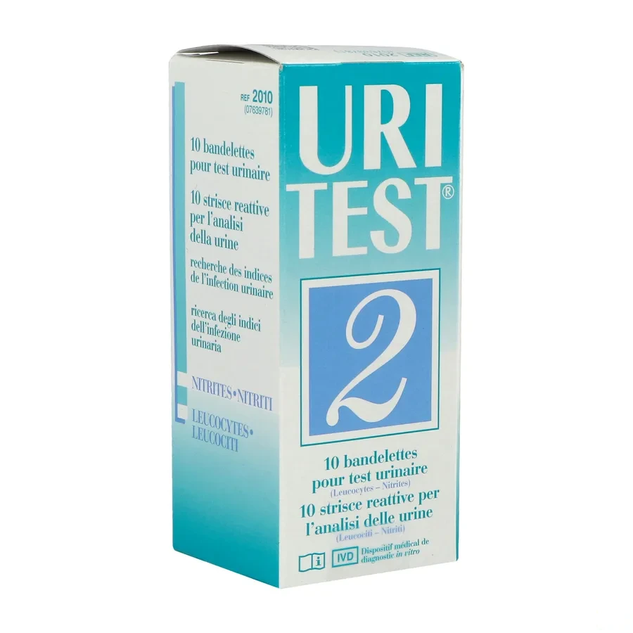 Uritest 2 Bandelettes pour Test Urinaire
