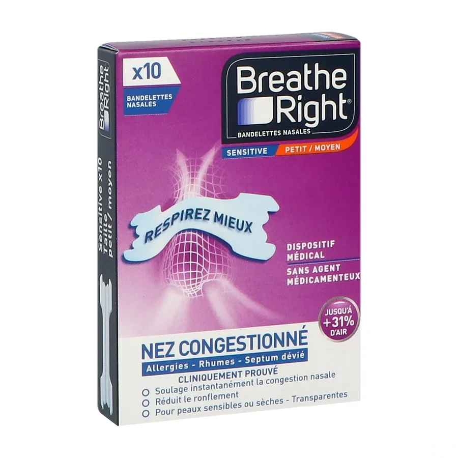 Breathe Right Bandelettes nasales