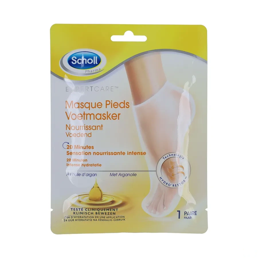 Scholl Masque Pieds Nourrissant Huile d'Argan