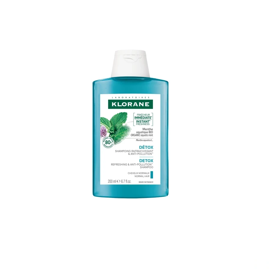 Klorane Shampooing Détox Menthe Aquatique Bio