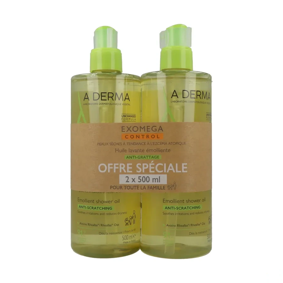Exomega Control Huile Lavante Émolliente Anti-Grattage