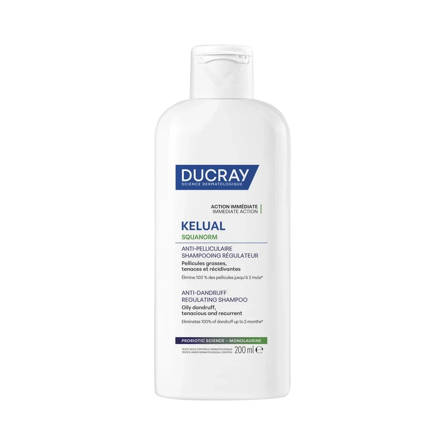 Ducray Kelual Squanorm Shampooing Traitant Régulateur Pellicules Grasses