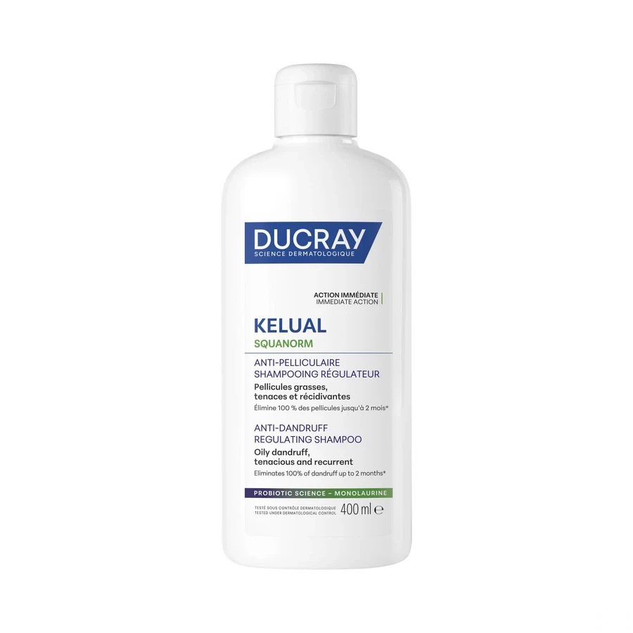 Ducray Kelual Squanorm Shampooing Traitant Régulateur Pellicules Grasses