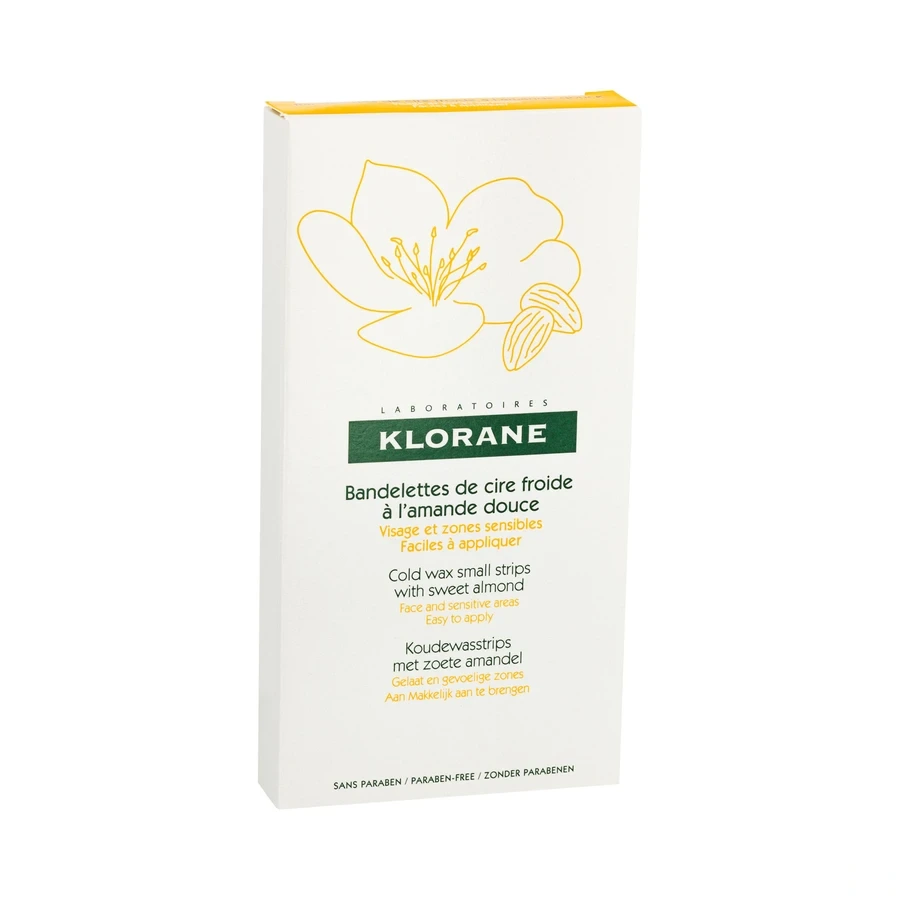 Klorane Bandelettes de Cire Froide Visage et Zones sensibles