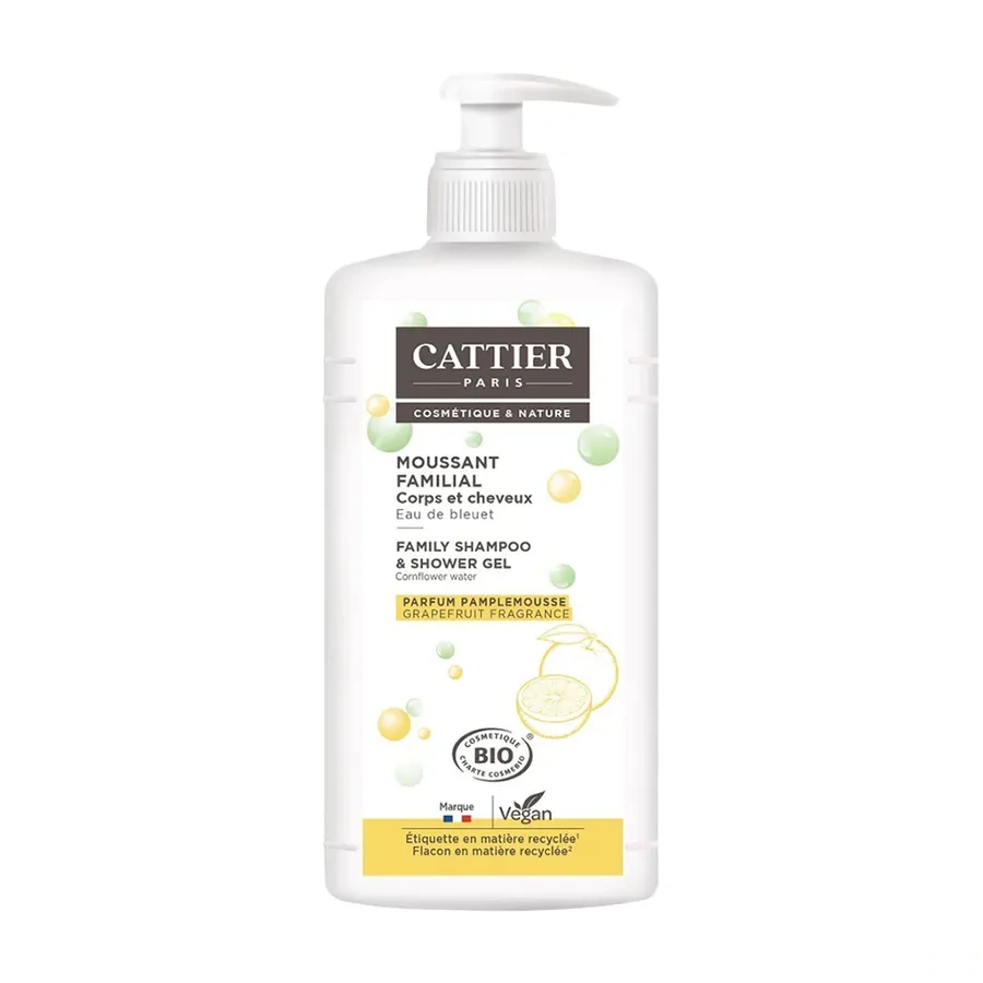 Cattier Gel Moussant Familial Bio Corps et Cheveux