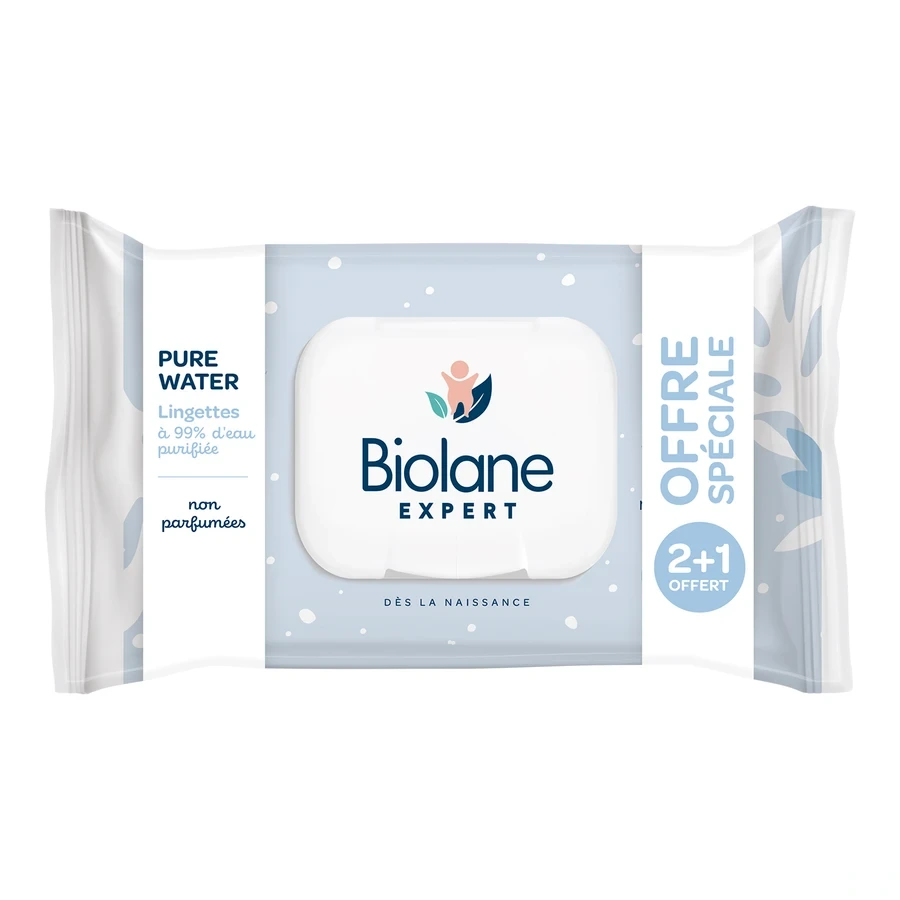 Biolane Expert Lingettes Pure Water