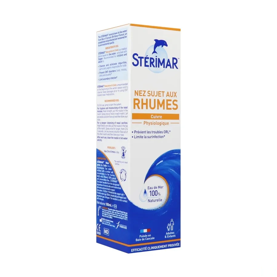 Stérimar Cuivre Nez Sujet Aux Rhumes