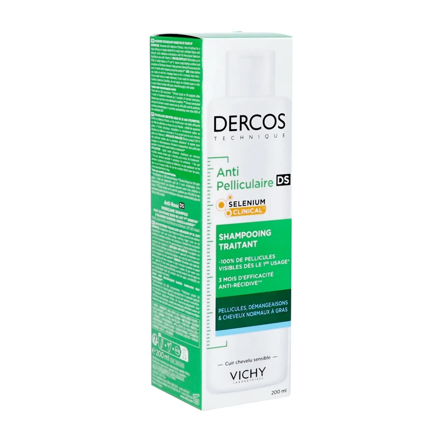 Dercos Shampooing Traitant Anti-Pelliculaire Cheveux Normaux à Gras