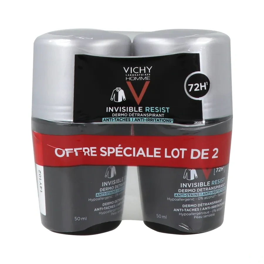 Vichy Homme Déodorant Invisible Resist Dermo Détranspirant 72h