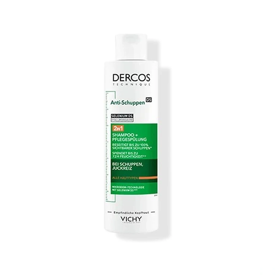 Dercos Shampooing Démêlant Traitant Anti-Pelliculaire 2en1