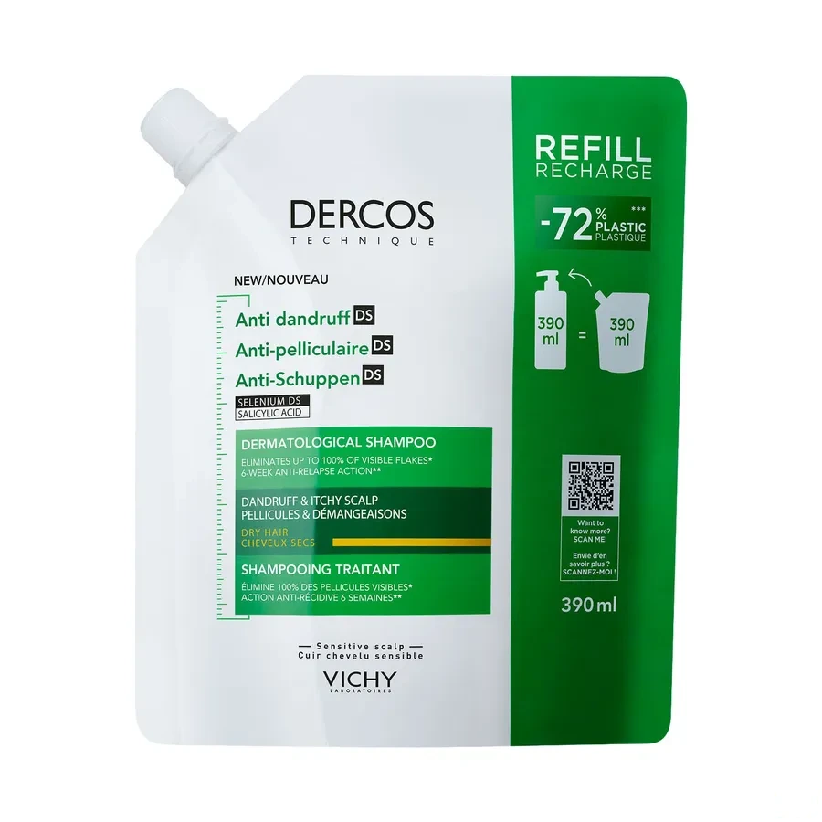 Dercos Shampooing Anti-Pelliculaire Traitant Cheveux Secs