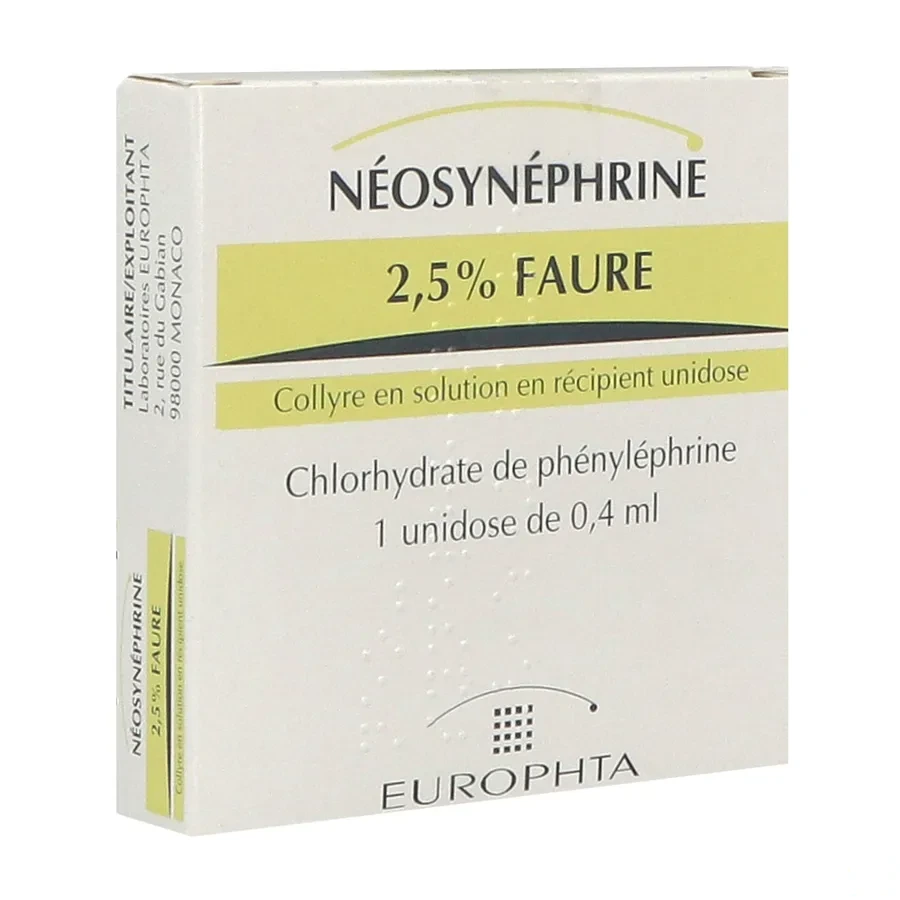Néosynéphrine 2,5% Faure Unidoses de 0,4 ml