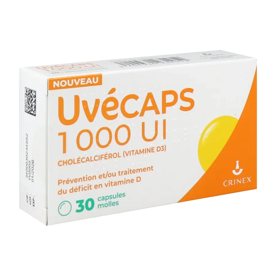 UvéCAPS Cholécalciférol Vitamine D3