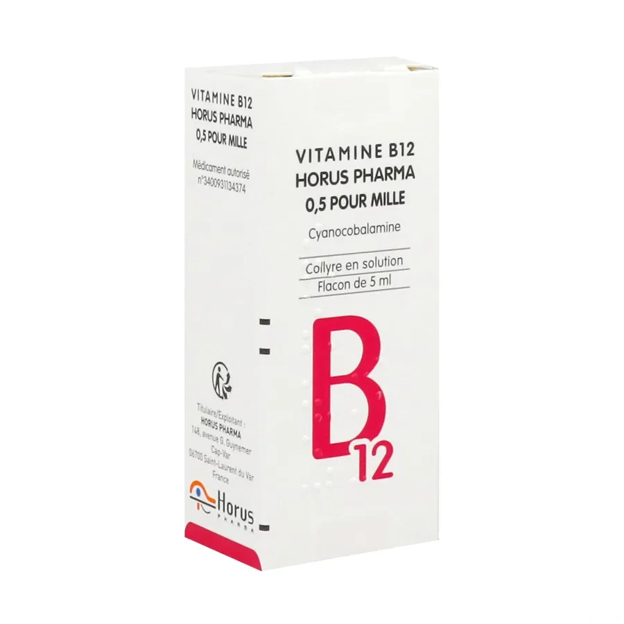 Horus Pharma Vitamine B12 Collyre 0,5 pour mille
