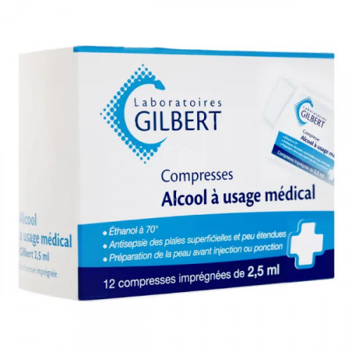 Gilbert Compresses d'alcool