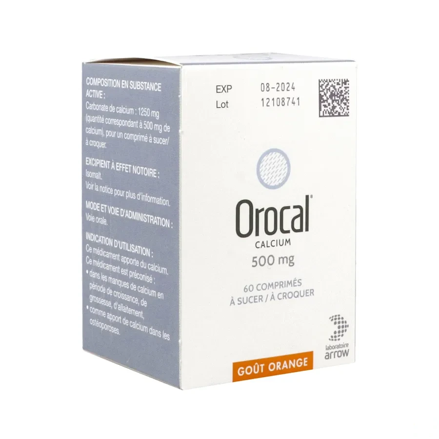 Orocal 500mg 60 comprimés à sucer