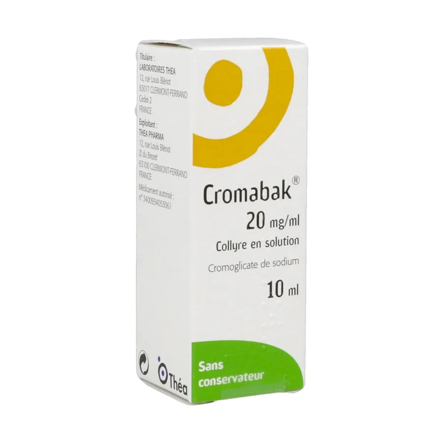 Cromabak 20mg/ml Collyre 10 ml