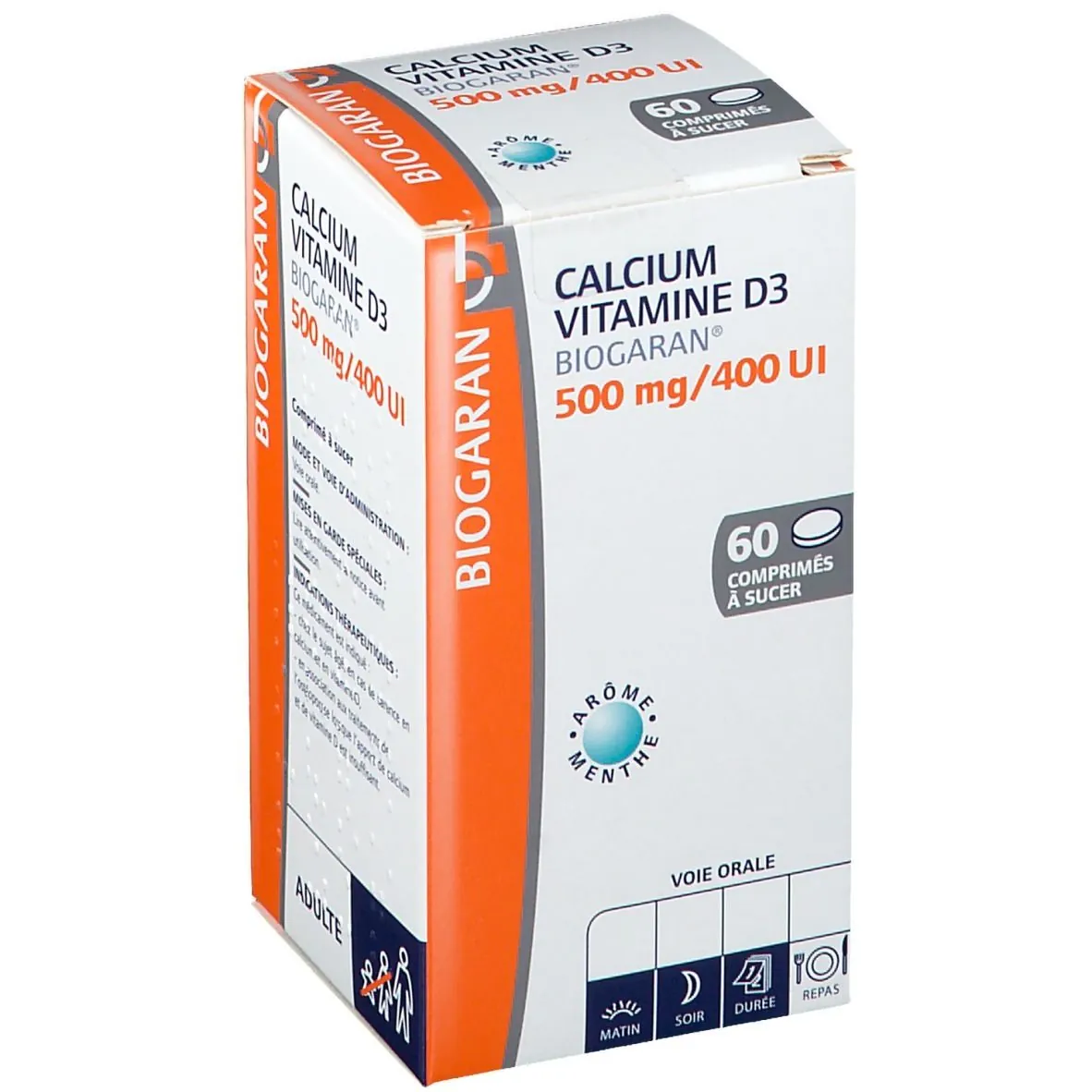 Calcium Vitamine D3 500 mg / 400 UI Biogaran