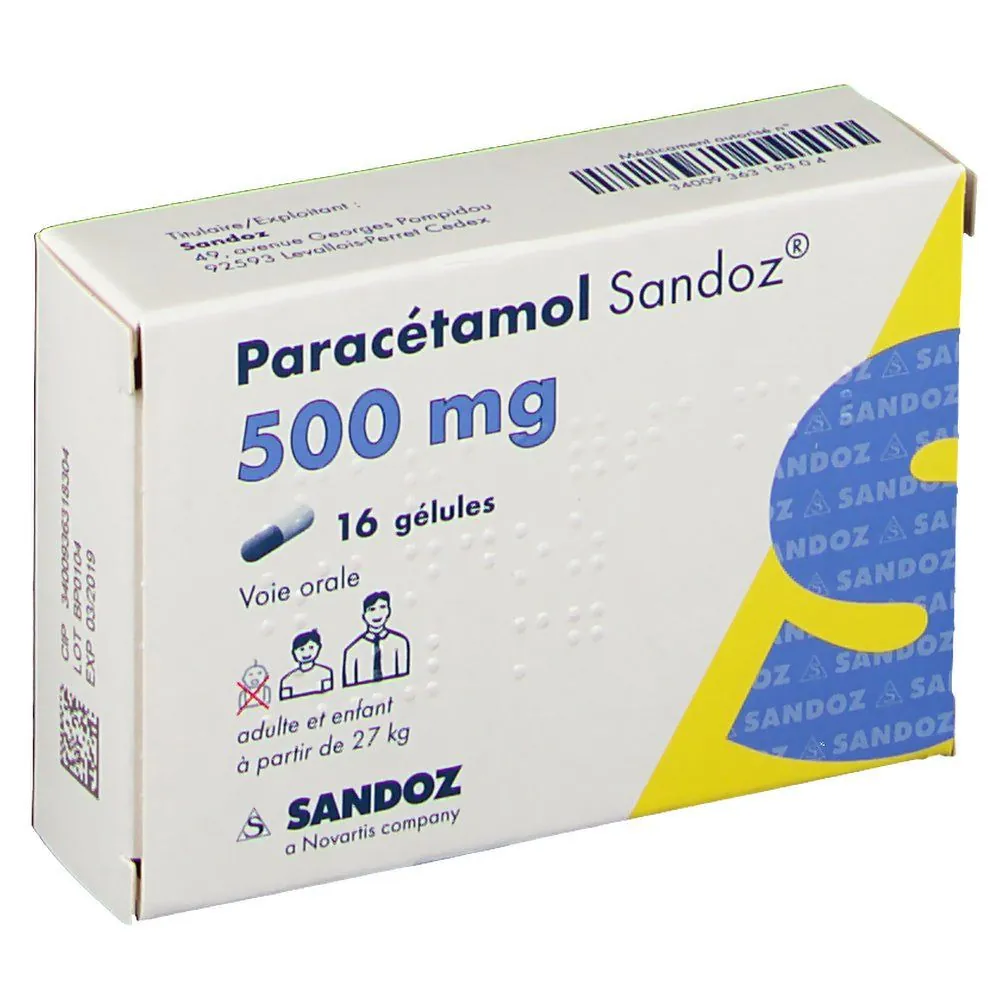 Paracétamol 500mg