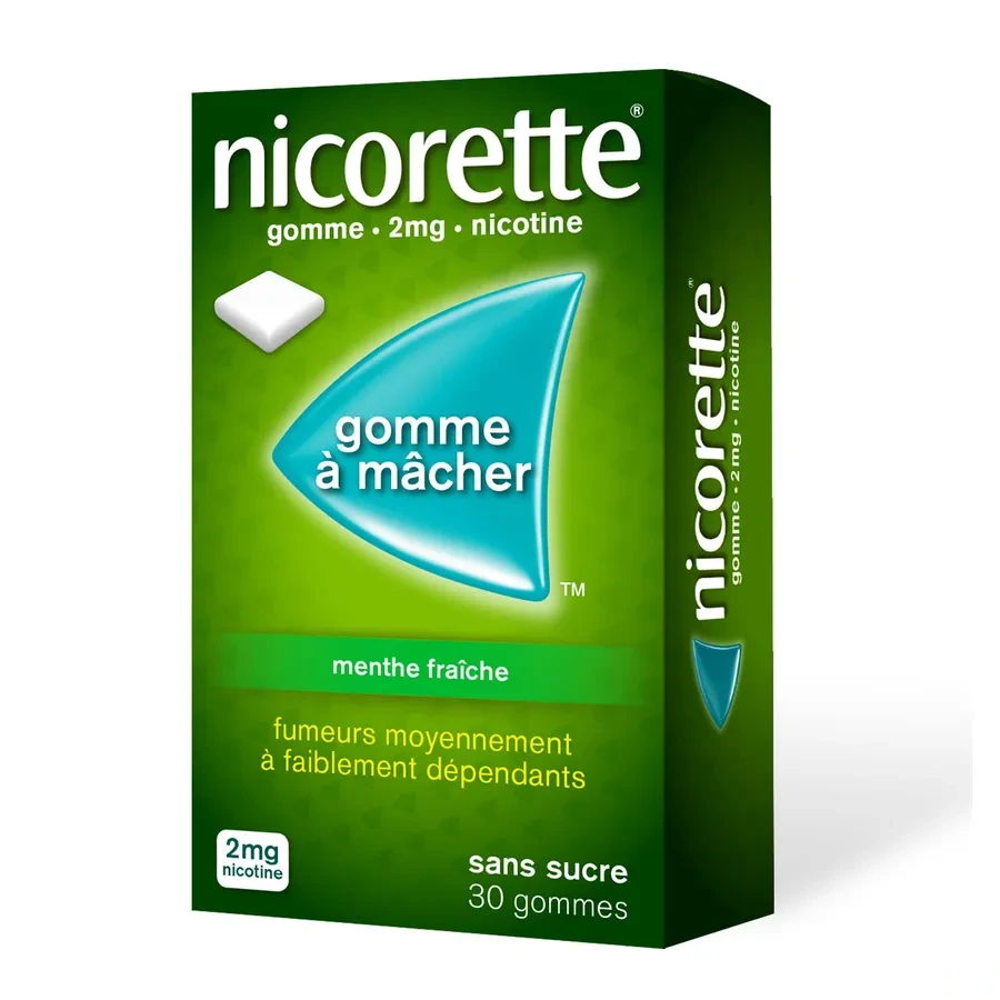 Nicorette gommes 2 mg sans sucre