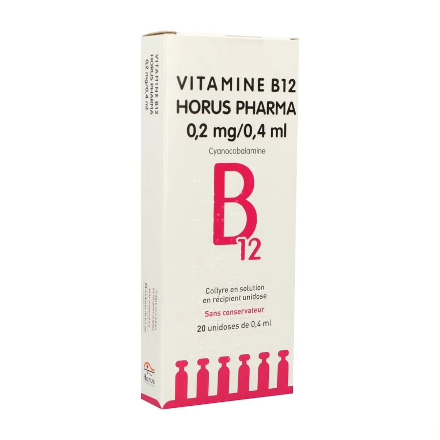 Horus Pharma Vitamine B12 Collyre 0,5 pour mille