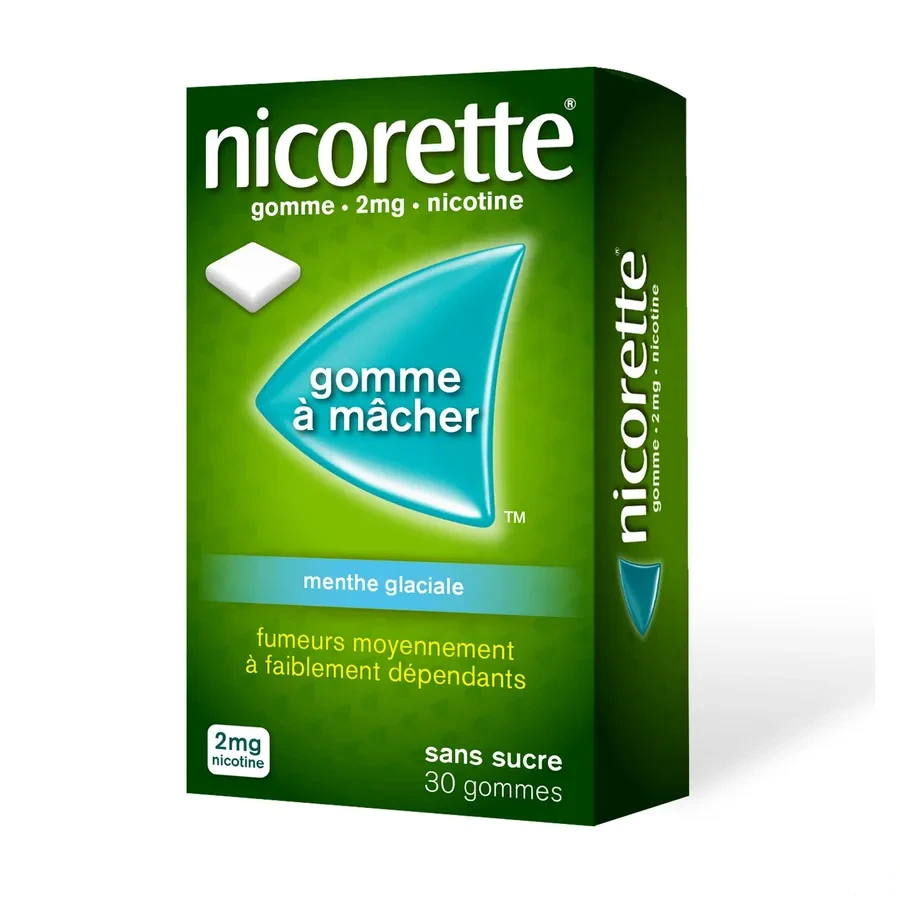 Nicorette gommes 2 mg sans sucre