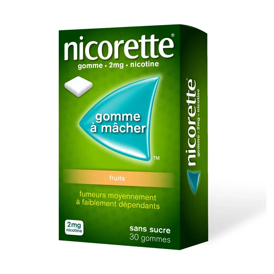 Nicorette gommes 2 mg sans sucre