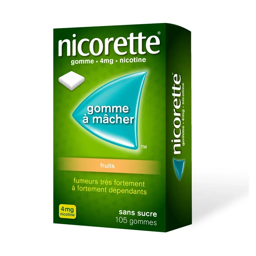 Nicorette gommes 4 mg sans sucre