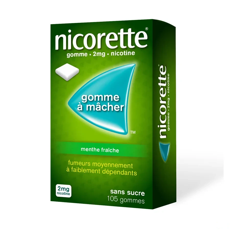 Nicorette gommes 2 mg sans sucre