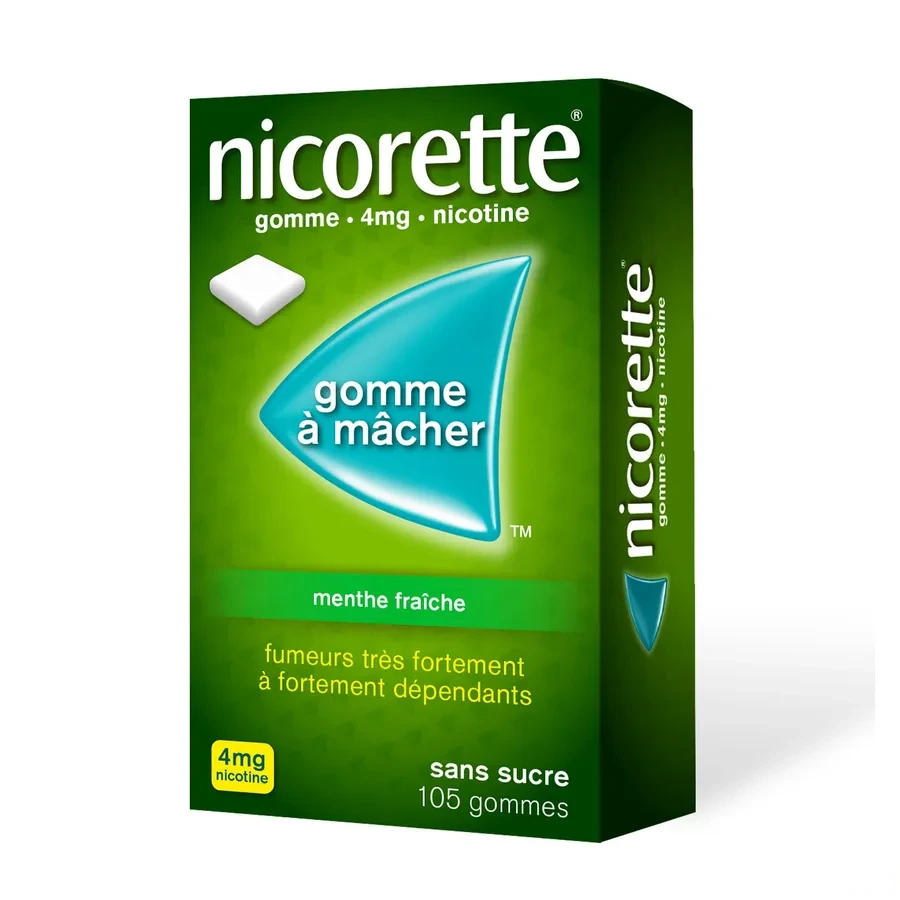 Nicorette gommes 4 mg sans sucre