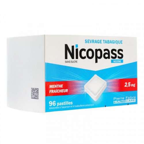 Nicopass 2,5mg - 96 pastilles