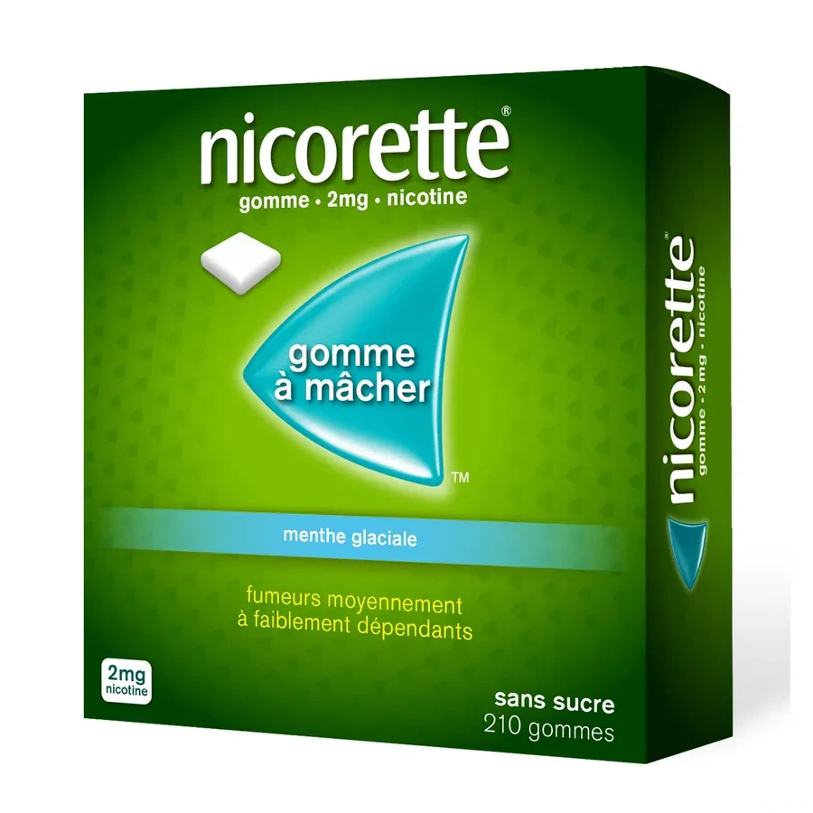 Nicorette gommes 2 mg sans sucre