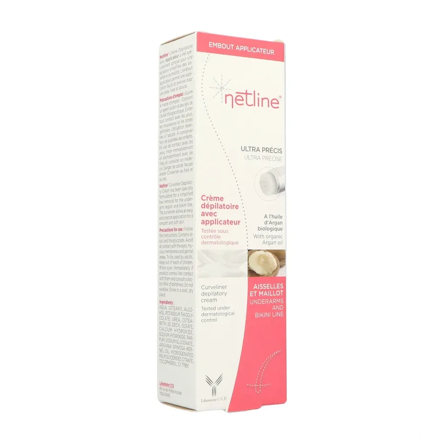 Netline Crème Dépilatoire Applicateur Aisselles et Maillot