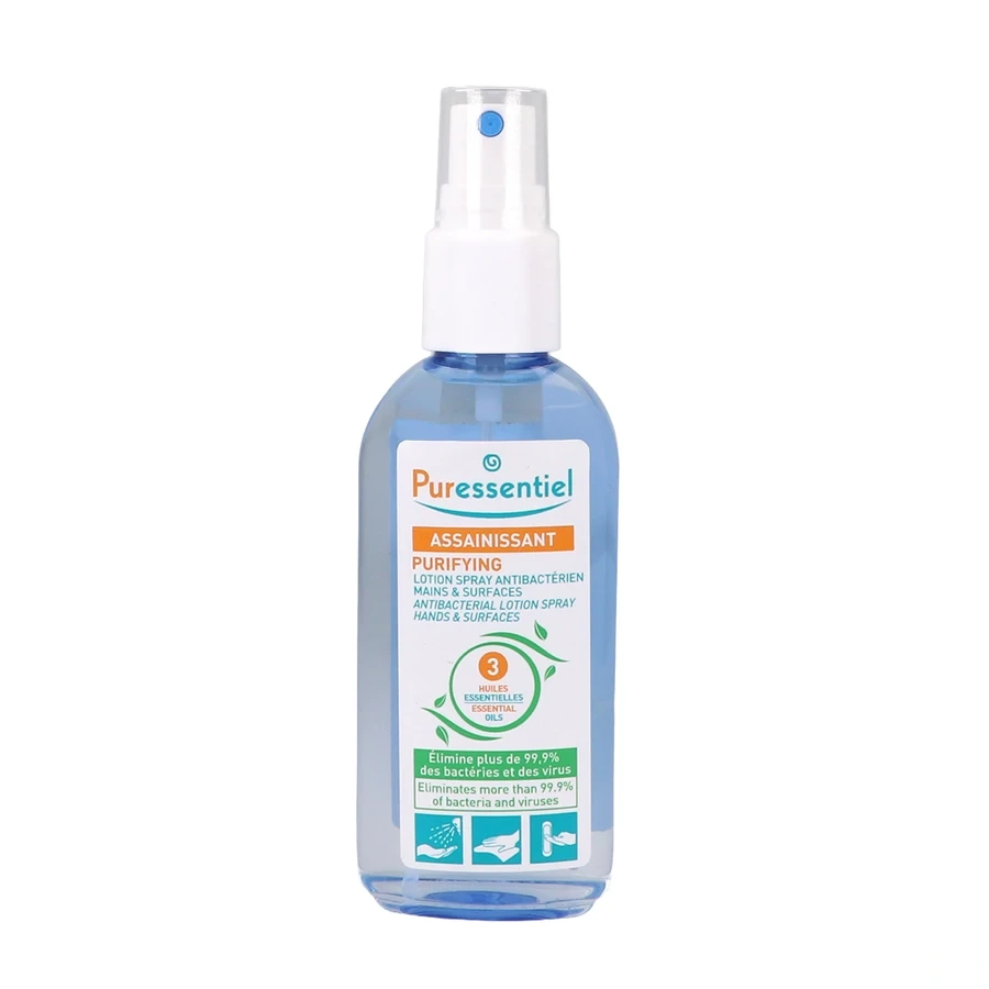 Lotion Spray Antibactérien Assainissant Mains et Surfaces