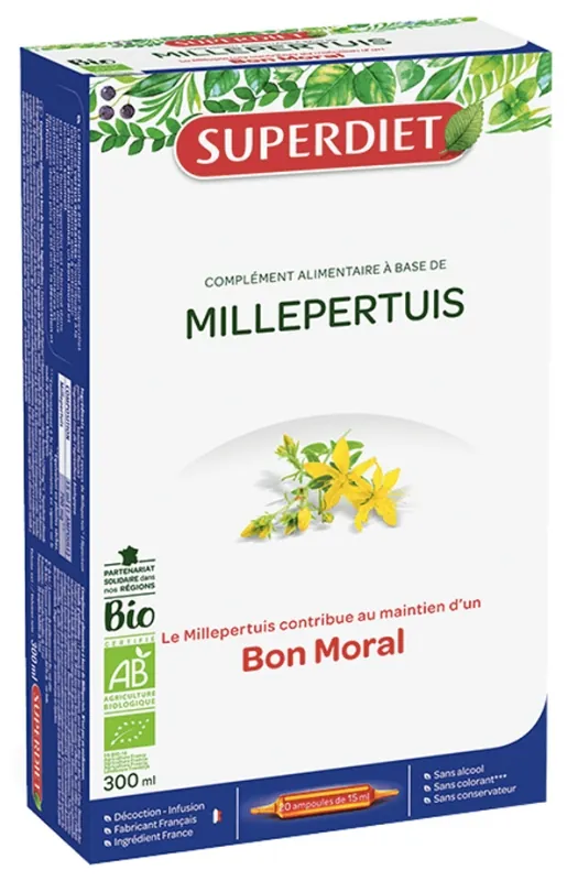 Super Diet Millepertuis Bio 20 ampoules