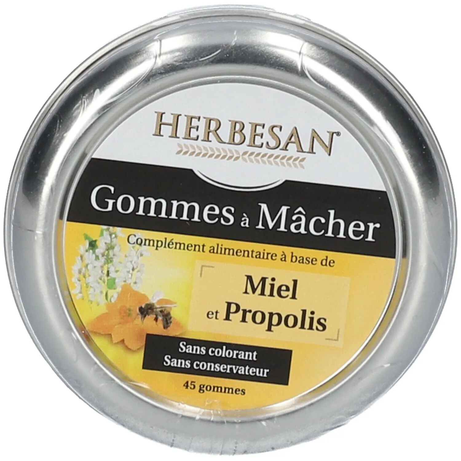 Herbesan Gommes à Mâcher Miel Propolis