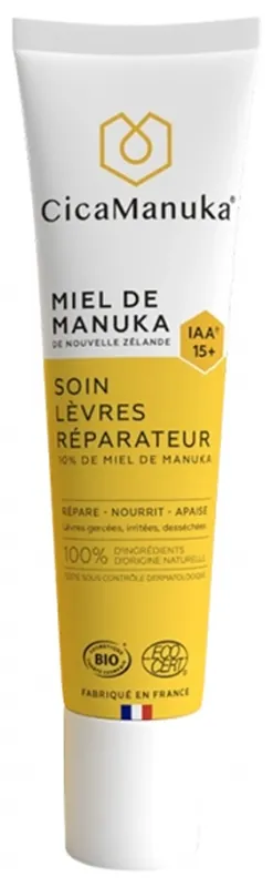 CicaManuka Soin Lèvres Réparateur Bio