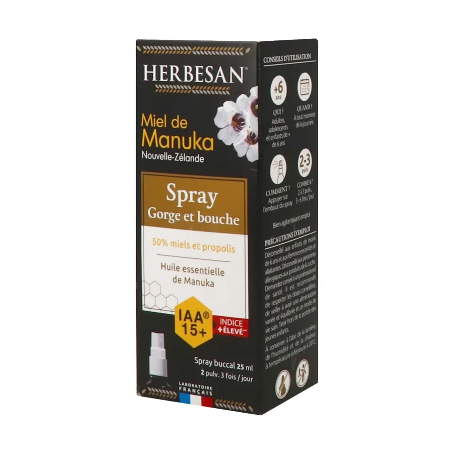 Spray Gorge et Bouche Miel de Manuka IAA 10+