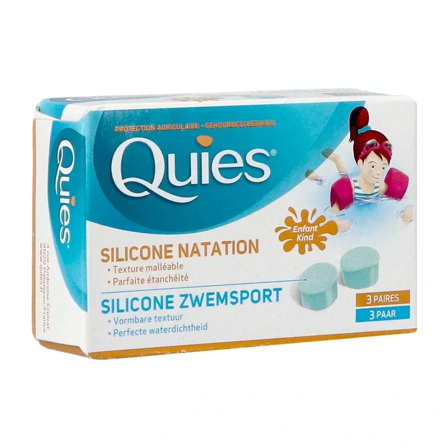 Quies Protection Auditive Silicone Natation 3 paires