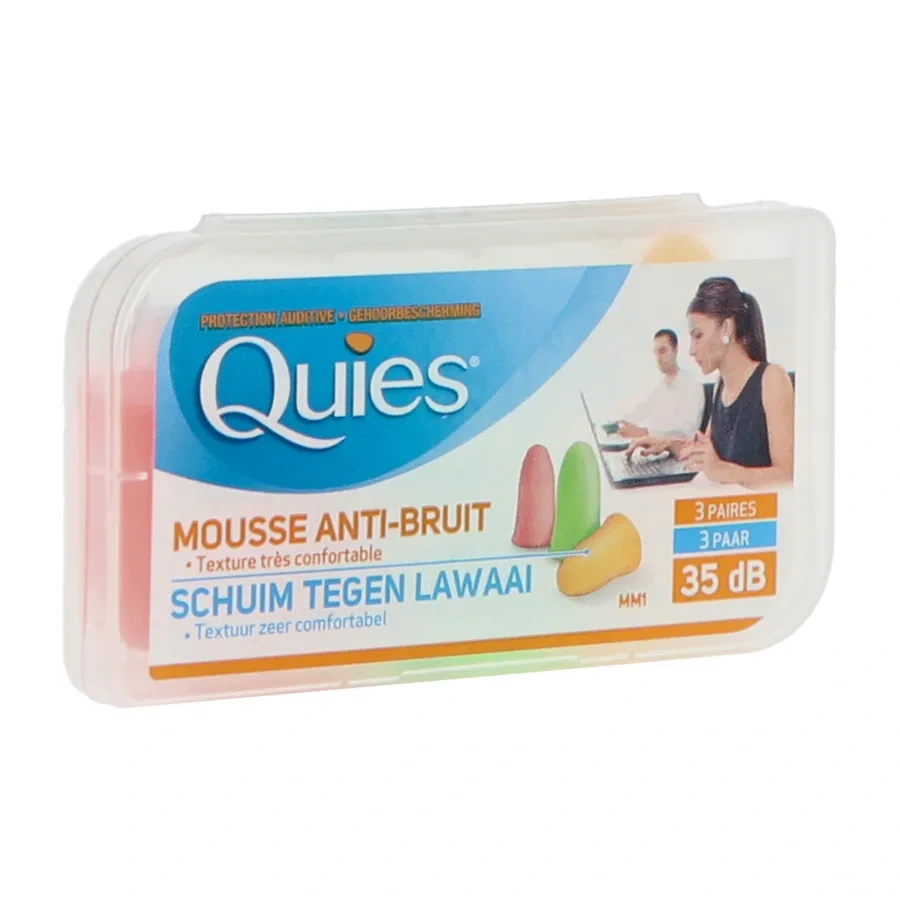 Quies Protection Auditive 35dB Mousse Confort Bruits Forts