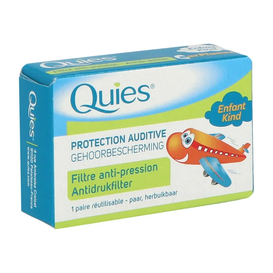 Quies Protection Auditive pour Avion Bouchons d'Oreilles Enfants