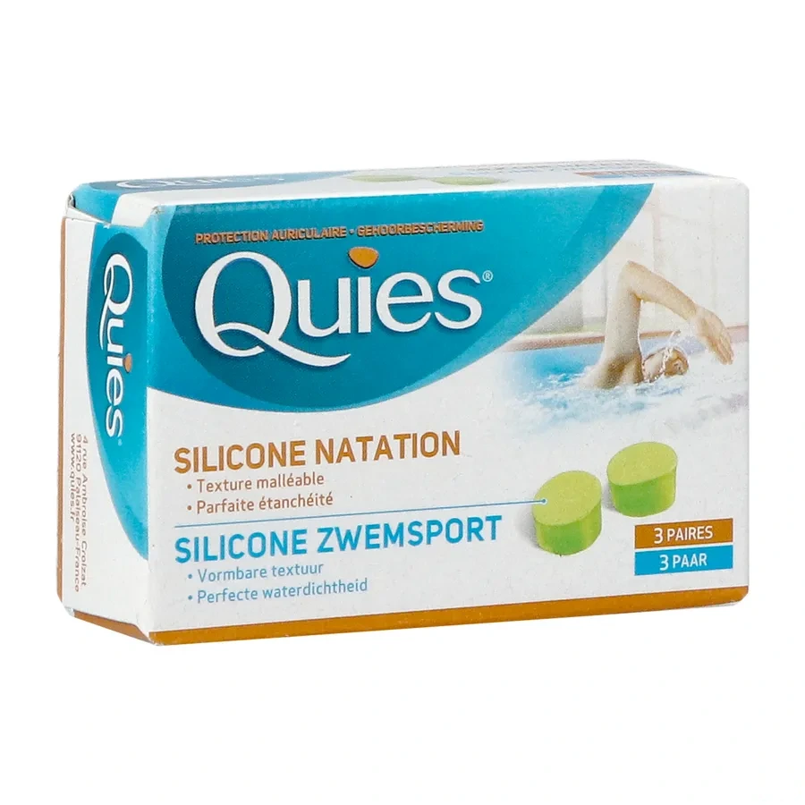 Quies Protection Auditive Silicone Natation 3 paires