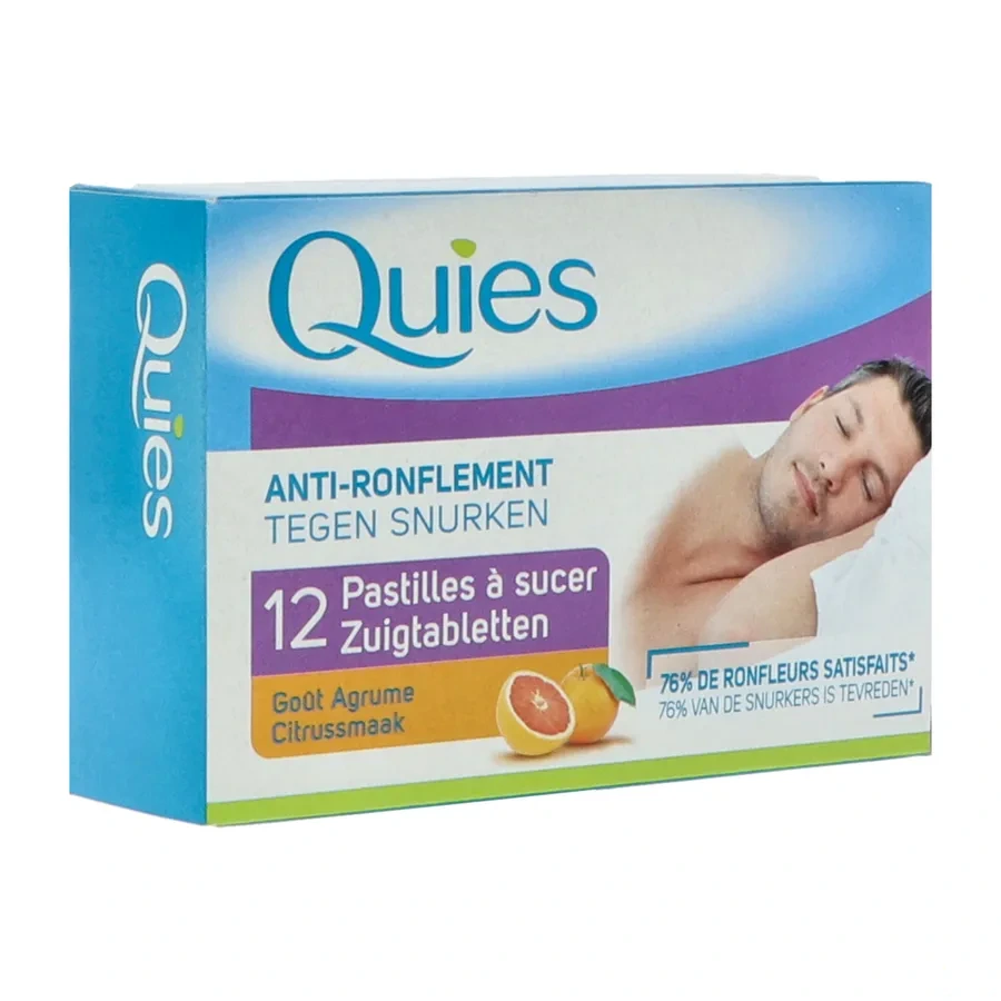 Quies Anti-Ronflement 12 Pastilles à sucer