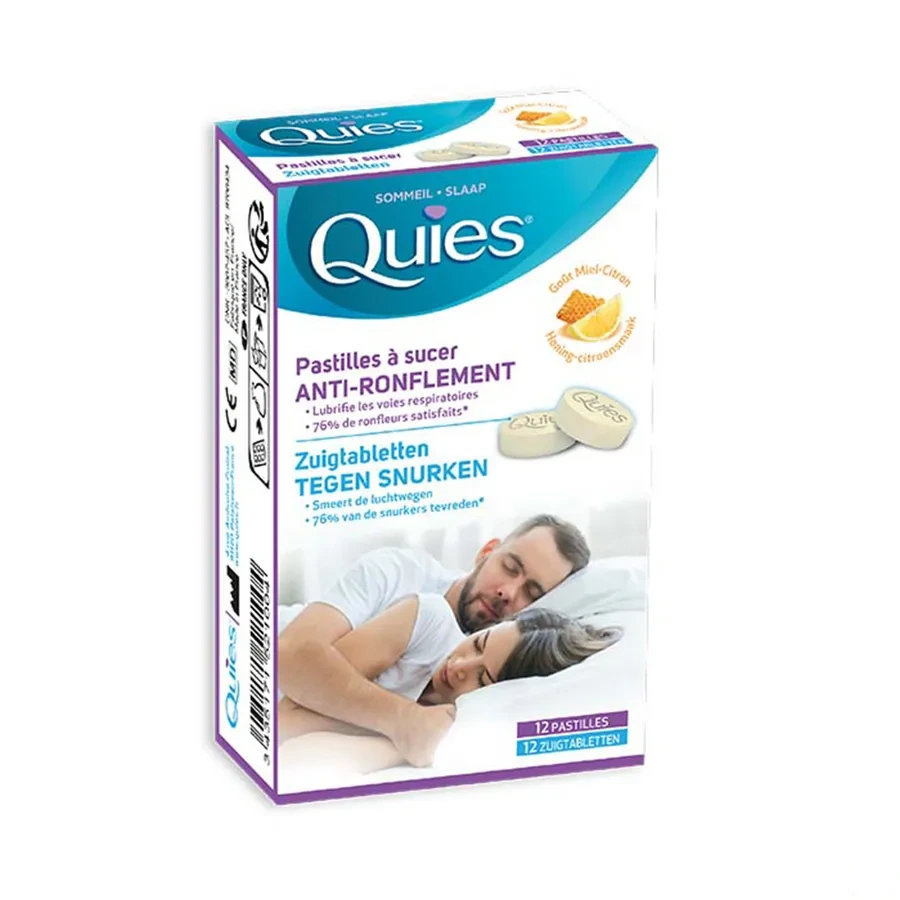Quies Anti-Ronflement 12 Pastilles à sucer