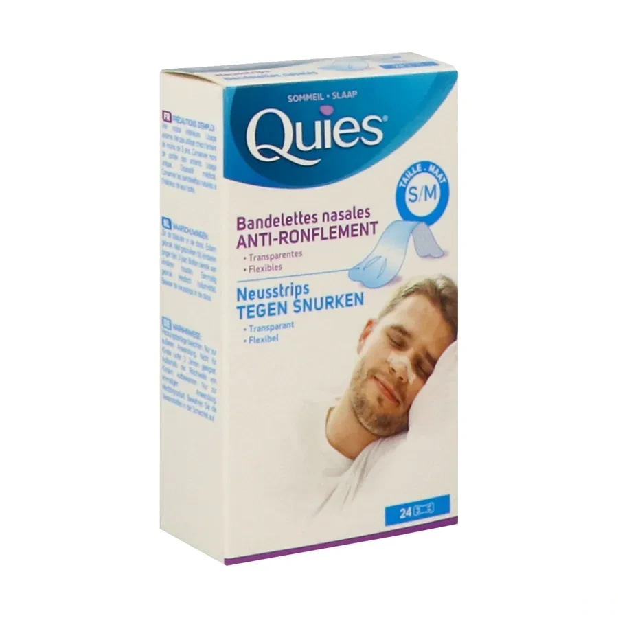 Quies Anti-ronflement 24 Bandelettes Nasales